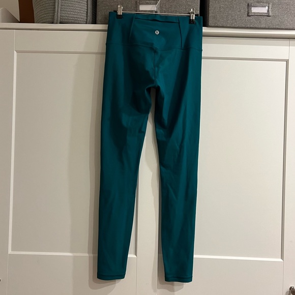 Lululemon teal mid rise yoga leggings - Picture 1 of 4